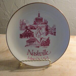 NASHVILLE Music City USA Porcelain Decorative Plate 7"